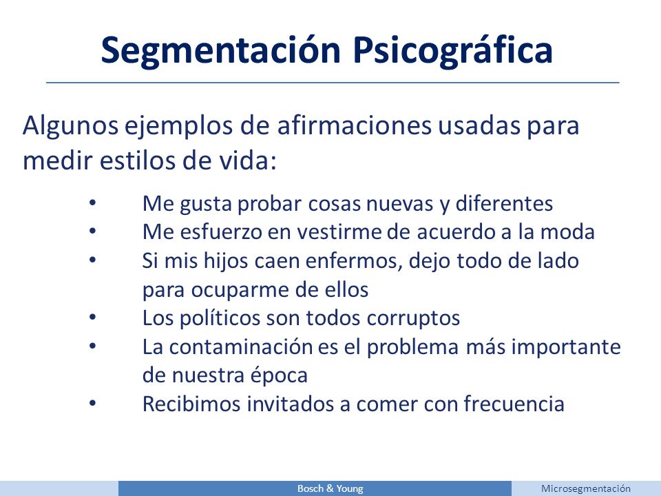 Segmentación Psicográfica