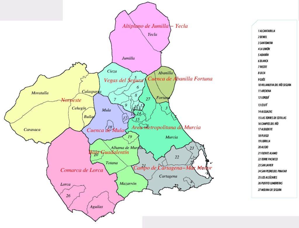 Mapa de Murcia