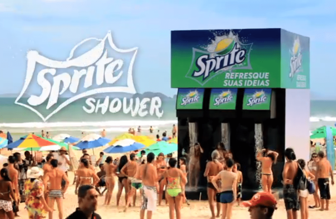 Ducha gigante, Sprite en Brasil